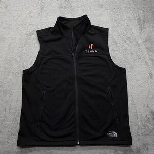 The North Face Vest Mens Extra Large Black WindWall‎ Softshell Tenna Logo